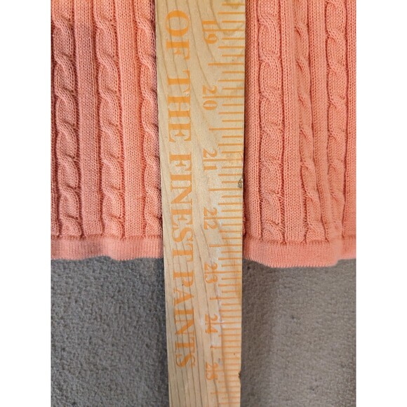 Peru Unlimited Pima Cotton Knit Sweater VNeck Coral Casual Size Small - Picture 7 of 8